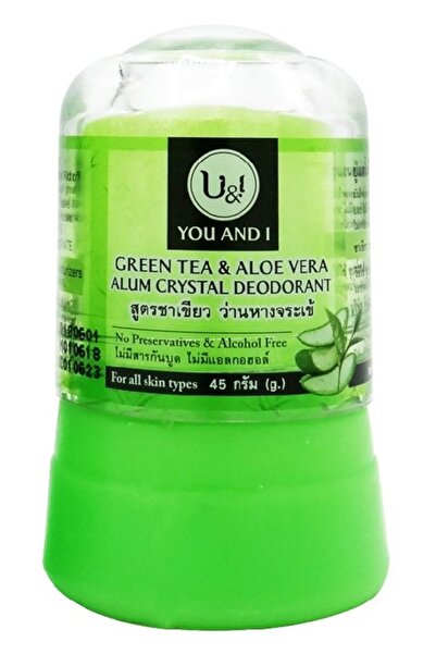u & i Κρυστάλλινο Αποσμητικό Ορυκτό με Αλόη Βέρα & Πράσινο Τσάι 45γρ - Χωρίς ...