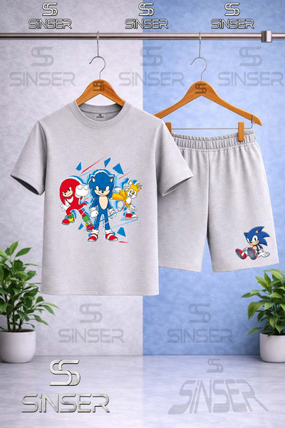 SS SİNSER Παιδικό μπλουζάκι με στάμπα SNIC UCLU KESIK BOYALI με λαιμόκοψη ποδ...