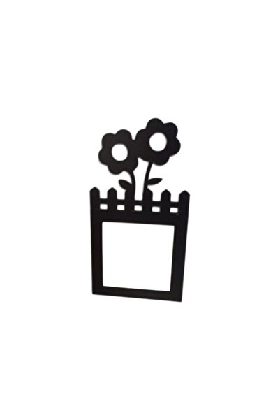 EHA Decoratiune priza GRADINA, lemn, 65x65 mm, negru,
