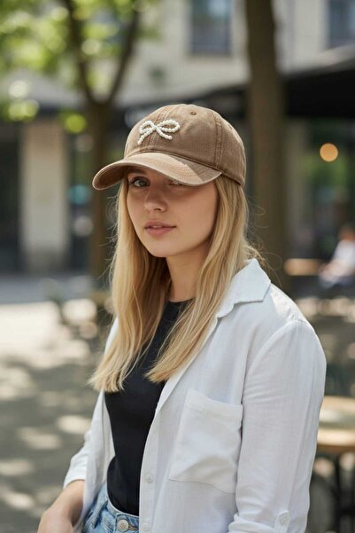 Aware Time Γυναικείο καπέλο τζιν πολυτελείας με πέρλες που πλένεται