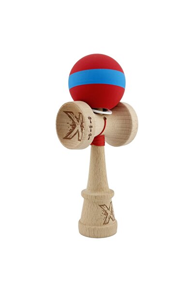 Cyrax Kendama X Original, Sfoară 62/65 cm M Bicolor Roșu/Albastru