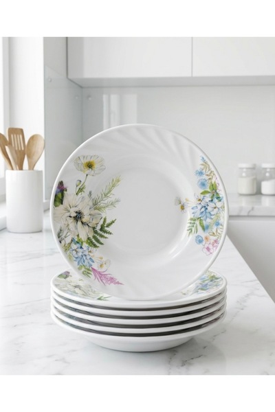 Mebey Home Arcopal 6’lı Çukur Yemek Tabağı 17.5 Cm