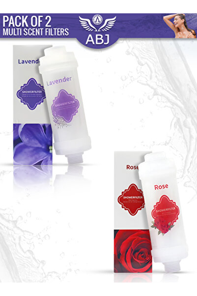 ABJ 2-Pack Vitamin C Shower Filters (Lavender + Rose) – Soft Water for Freshe...