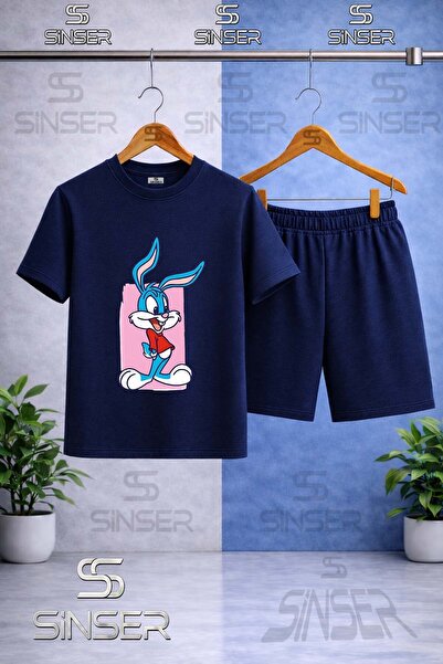 SS SİNSER Παιδικό TAVSAN BOYS ΡΟΖ ΚΑΜΒΑΣ Μπλουζάκι με στάμπα με λαιμόκοψη - Σ...