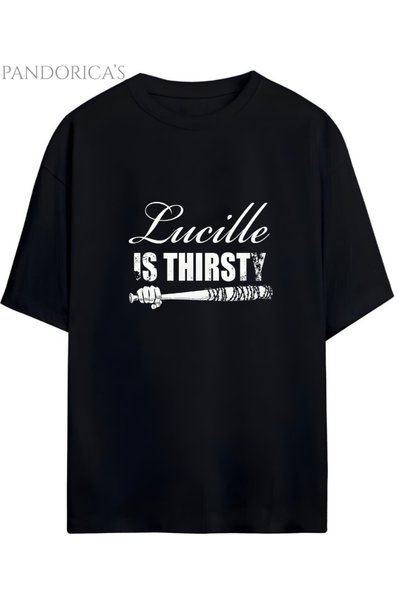 Grafftee Clothing The Walking Dead "LUCILLE IS THIRSTY" Yazılı Baskılı Pamukl...