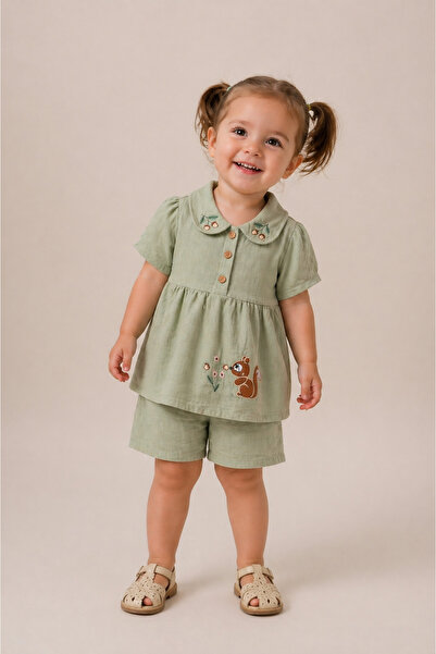 TUFY Girl's 2-Piece Muslin Summer Set Comfortable and Stylish Holiday and Dai...