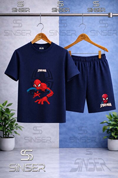 SS SİNSER Children's Orumcekman Orumcegin Onunde Printed Crew Neck T-Shirt - ...