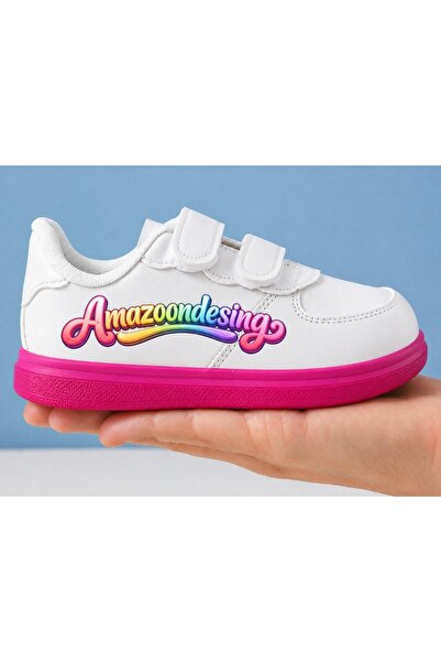 amazoondesing παιδικά αθλητικά παπούτσια με στάμπα και λευκές λωρίδες