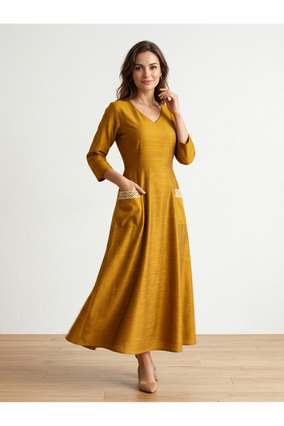 OEM Σατέν βαμβακερό φόρεμα