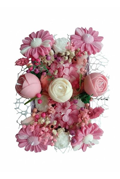 OEM Aranjament Floral cu Lumânări Parfumate în Poșetă Violet – Ediție flori roz, Aroma Love Spell & Floral