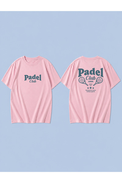 LORVEX PADEL CLUB TENNIS Μπλουζάκι με στάμπα από 100% βαμβάκι, Oversize Unise...
