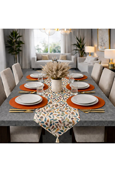 Econice American Service, New Season 6-Piece Orange Color Supla and Runner Co...