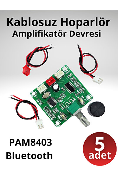 RoboPazar 5-adet XH-A158 PAM8403 Bluetooth 5.0 Kablosuz Hoparlör Amplifikatör...