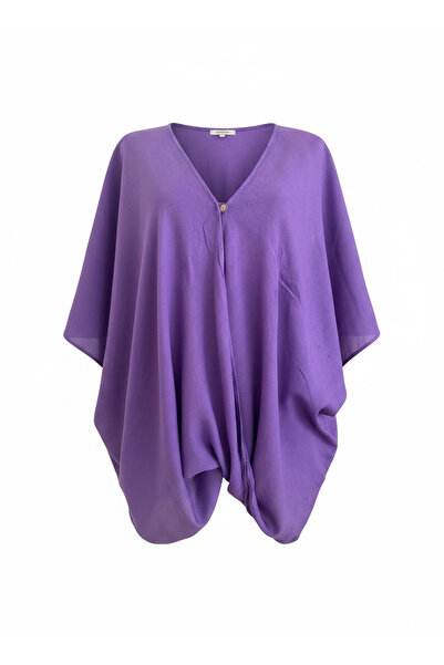 PHUTİ COLLECTION 100% Viscosa Single Button Detail Bluz