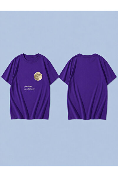 LORVEX MOON WORDS YELLOW Μπλουζάκι Unisex με στάμπα, 100% βαμβάκι, Oversize, ...