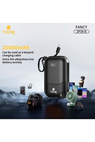Zoom Plus Fancy Power Bank 20000mAh PD 22.5W Fast Charging