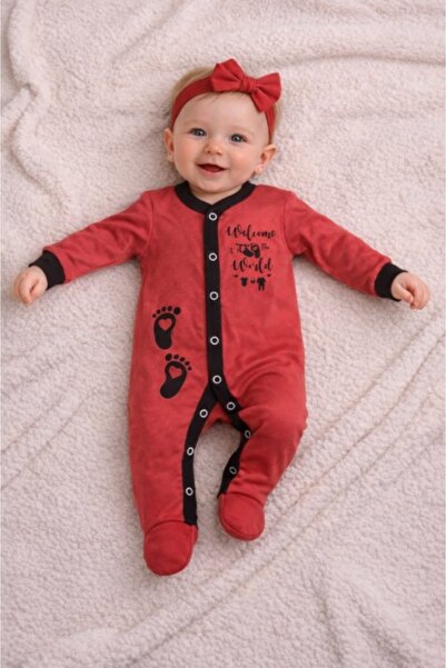 Superbaby Βρεφικό βαμβακερό ολόσωμο φορμάκι με μποτάκια, Steps