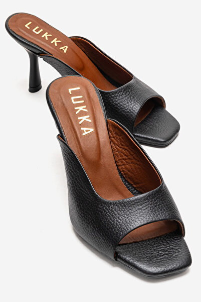 by selvi Lukka Shoes Γυναικείες παντόφλες με λεπτό τακούνι από γνήσιο δέρμα C...