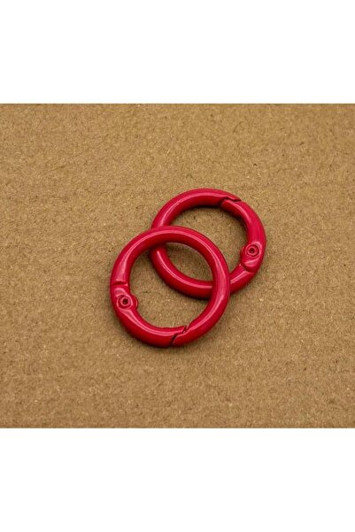 angel çanta aksesuar Σετ 2 τεμαχίων Κόκκινο Χρώμα Κρίκοι με Ελατήριο 2 εκ.