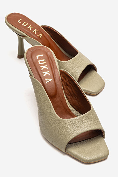 by selvi Lukka Shoes Γυναικείες παντόφλες με λεπτό τακούνι από γνήσιο δέρμα C...