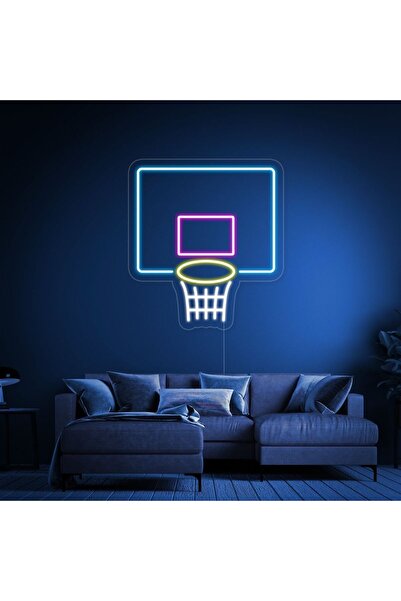 SignYourNeon Basketbol Potası Tasarım Led Neon Tabela - Gaming Oda Dekoru - Ç...