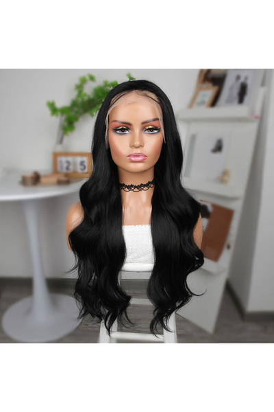colezium شعر مستعار من الألياف السوداء من نوع Sen Wide Daalı Tulle