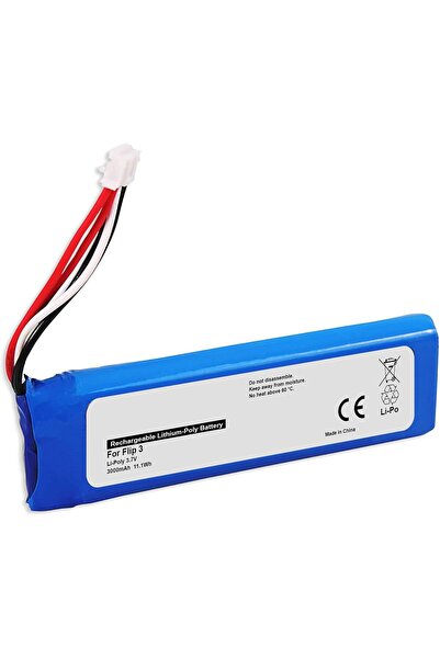 Skygo JBL Flip 3 uyumlu 3.7v 3000 mah Soketli Batarya
