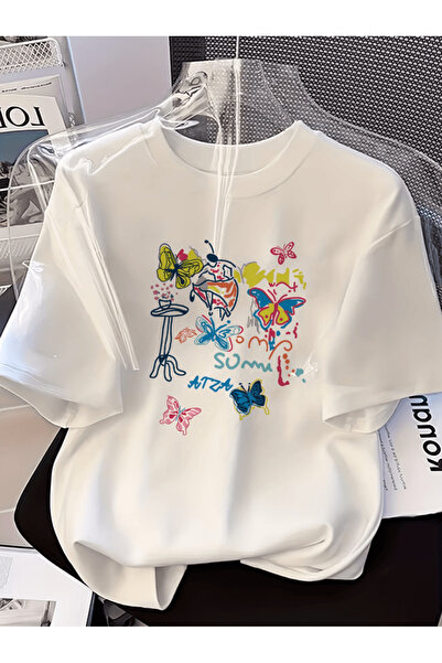 gencerco Μπλουζάκι Premium Oversize με στάμπα μικτών χαρακτήρων κινουμένων σχ...