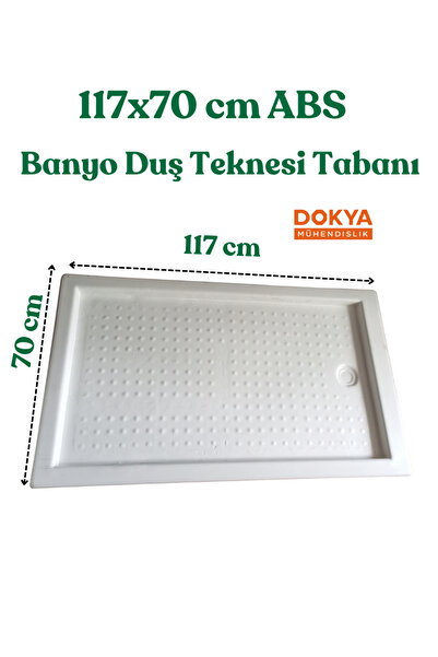 dokya dizayn Tekne veya Karavan için Banyo Duş Teknesi Tabanı 117x70 cm - ABS...
