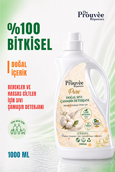 The Prouvee Reponses %100 Bitkisel Bebek ve Hassas Ciltler Doğal Sıvı Çamaşır...