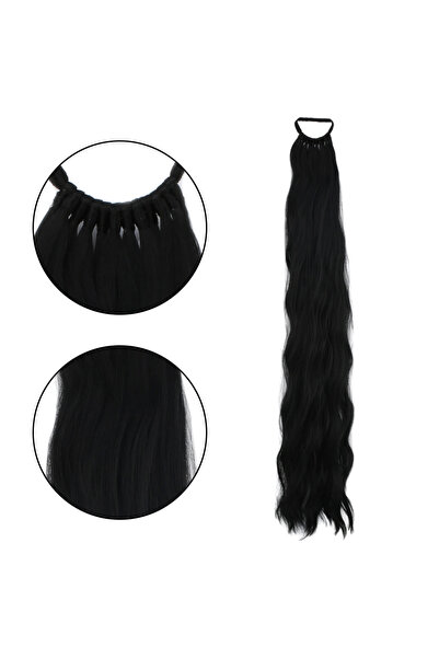 colezium Rubber Buckle Ponytail Water Wave / Black