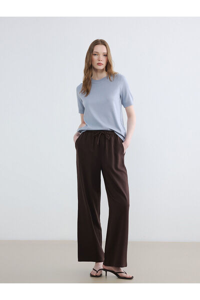 LC Waikiki Vizyon New Season Elastic Waist Wide Leg Women's Trousers