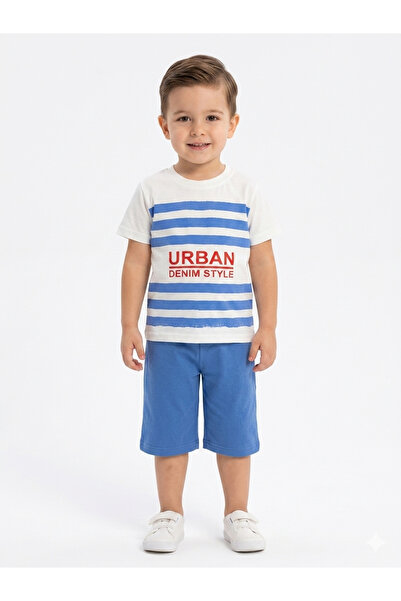 esmababykids Boy's Suit Set: Combed Cotton Children's Suit with Shorts, Strip...