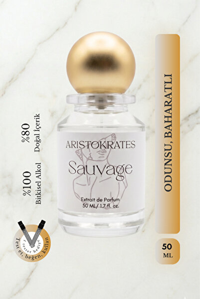 Aristokrates Sauvage Erkek Extrait de Parfüm 50 ML | Odunsu, Baharatlı | Berg...