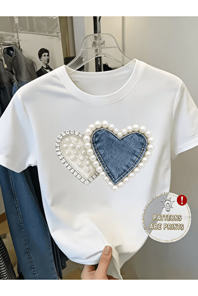 one button Μπλουζάκι Premium Oversize με στάμπα Big Love Heart