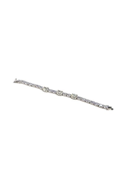 mySTILL Silver Bracelet 925 - with Moissanite - Fixed - 200 mm x 10 mm - Colo...