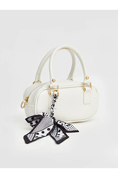 LC Waikiki Γυναικεία τσάντα ώμου με λευκό δερμάτινο φουλάρι