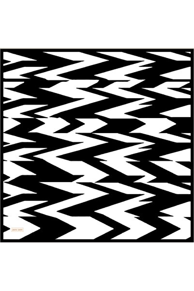 Pierre Cardin Black 90X90 Silk Twill Scarf