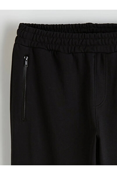 LC Waikiki Μαύρο ανδρικό αθλητικό παντελόνι Standard Fit