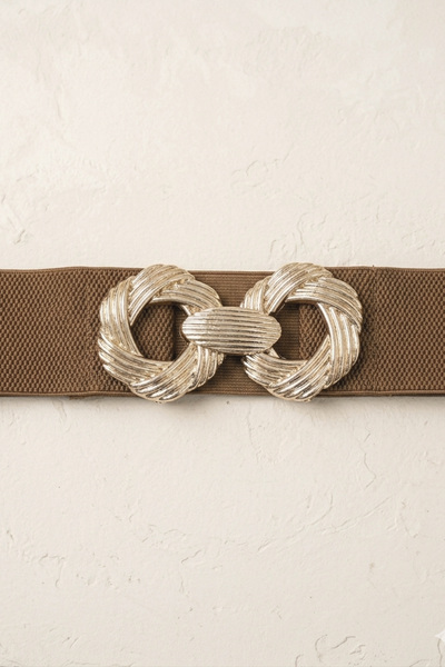 LAREON Γυναικεία ζώνη φορέματος με μεταλλική πόρπη με κομψό κόμπο, ελαστική, ...