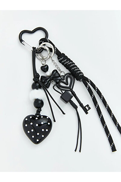 LC Waikiki Μικτό διακοσμητικό τσάντας με φιγούρα και κλιπ καρδιάς