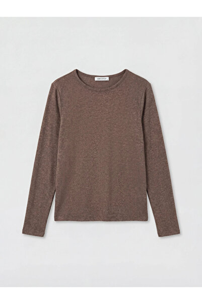 LC Waikiki Brown Crew Neck Women's Bodysuit