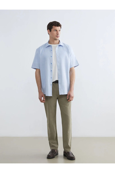 LC Waikiki Ανδρικό πουκάμισο μπλε Regular Fit Oxford