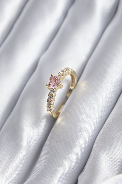 silky glows Crown Your Elegance with a Luxurious Gold Color Zircon Stone Pink...