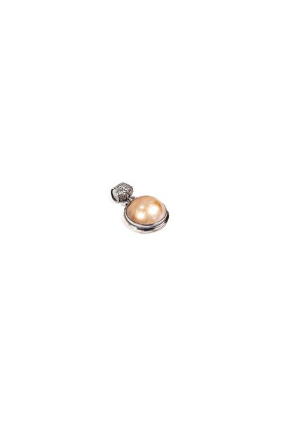 mySTILL 925 Silver Pendant with Beige Pearls - 25 mm x 25 mm