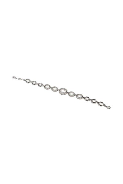 mySTILL Silver 925 Bracelet - with Zirconia - Adjustable - 180 mm x 10 mm - C...