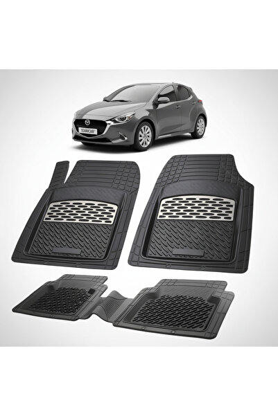 TEAMCAR Πατάκια δαπέδου συμβατά με Mazda 2 IV 2022-σήμερα |   Ασήμι