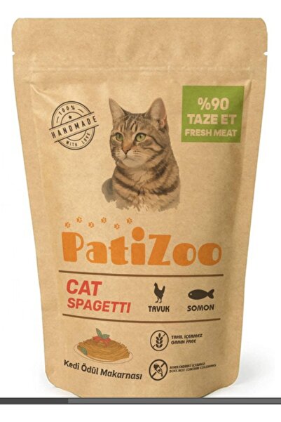 Patizoo Kedi Ödül Maması - %90 Taze Et İçerikli Tahılsız Sindirimi Kolay - Tavuklu Somonlu Eğitim Maması
