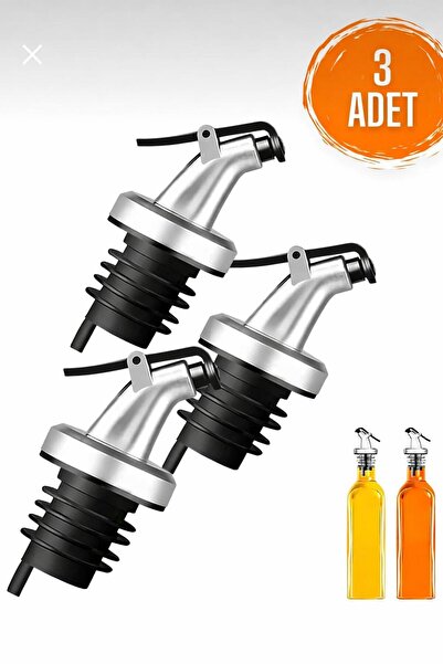 ÇELİKER Oil Dispenser Spout with 3 Non-Spill Lids, Bottle Spout Stopper, Sili...