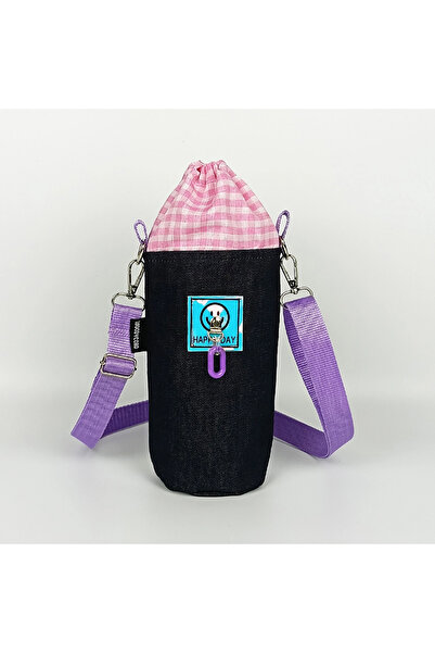 woodycord Χειροποίητη θήκη για μπουκάλι και θερμός από κοτλέ με κορδόνι περίσ...